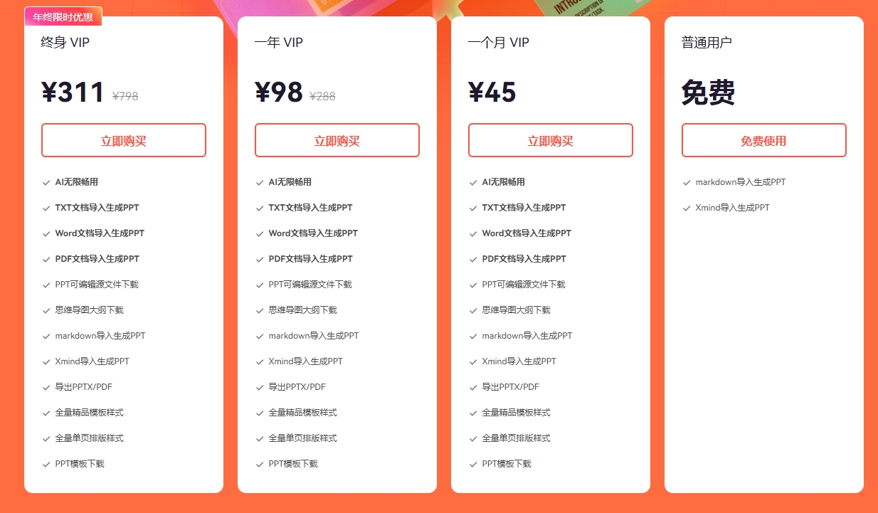 博思AIPPT的产品价格