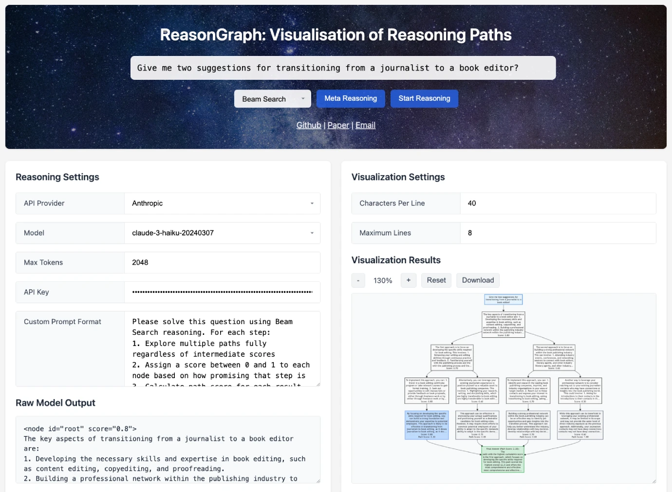 ReasonGraph-一款将LLM推理过程可视化的开源项目