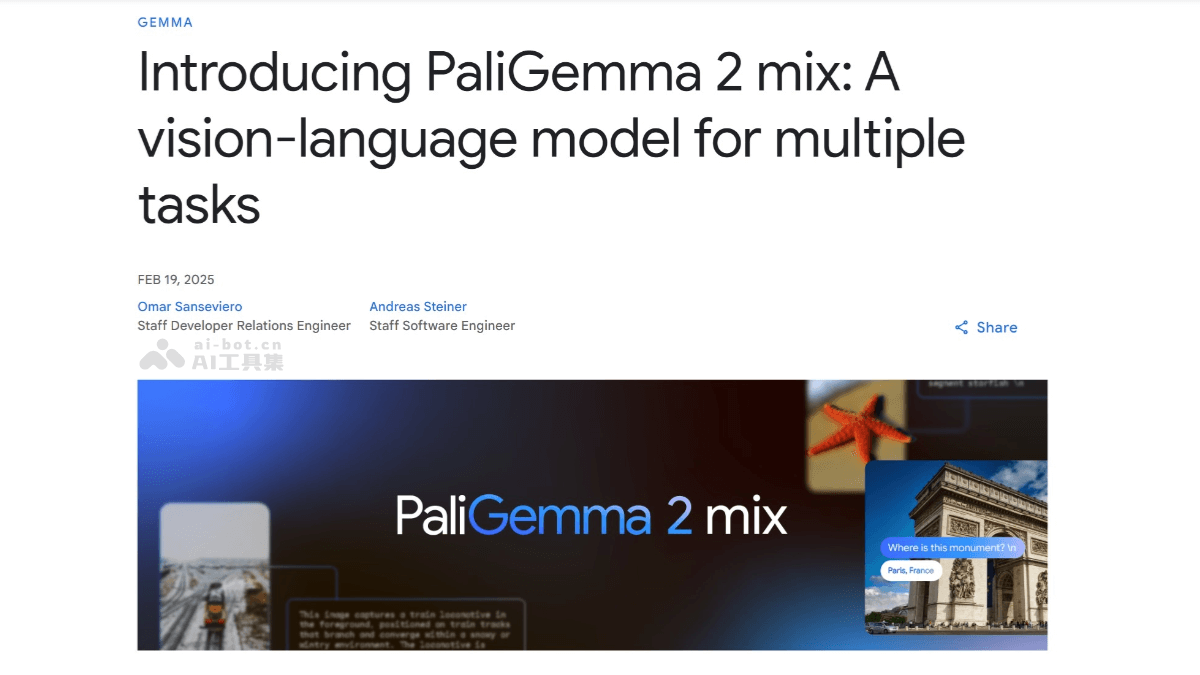 PaliGemma 2 Mix