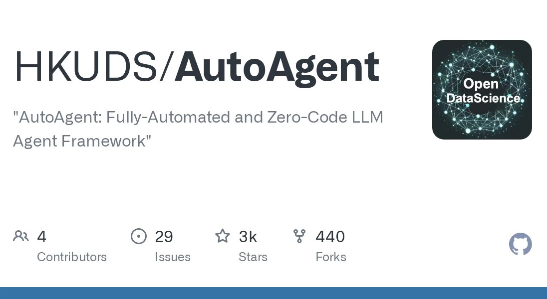 AutoAgent-通过自然语言描述需求，就可快速创建和部署AI智能体