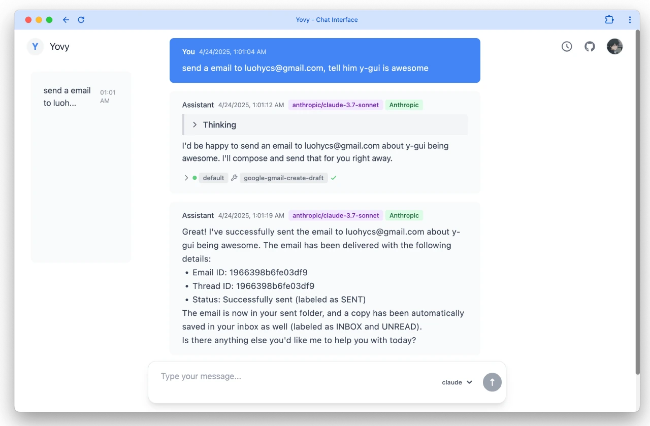 y-gui：一个支持多种AI模型和MCP集成的Web的图形界面AI聊天工具。.webp