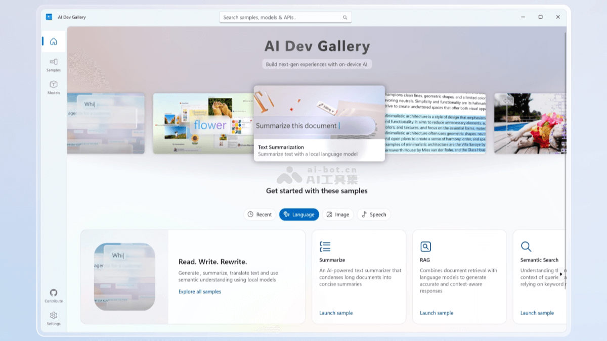 AI Dev Gallery