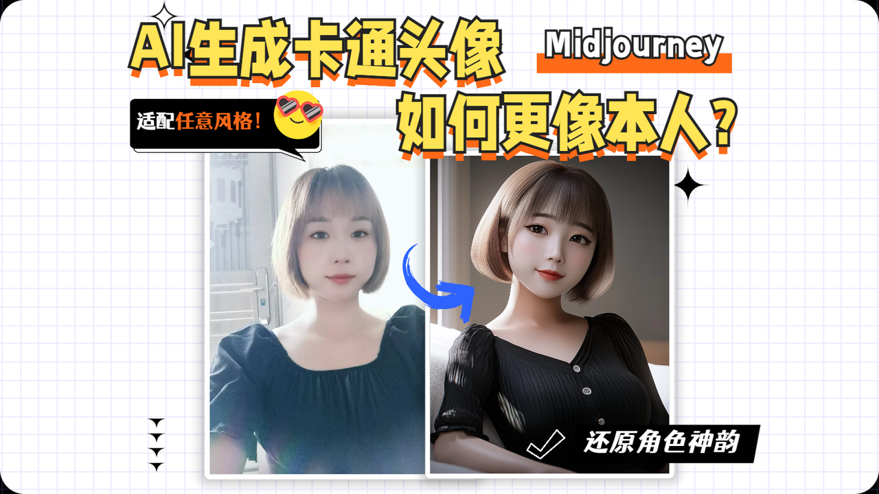 【干货教学】AI打造百变风格的头像，同时不失神韵，更像是本人！