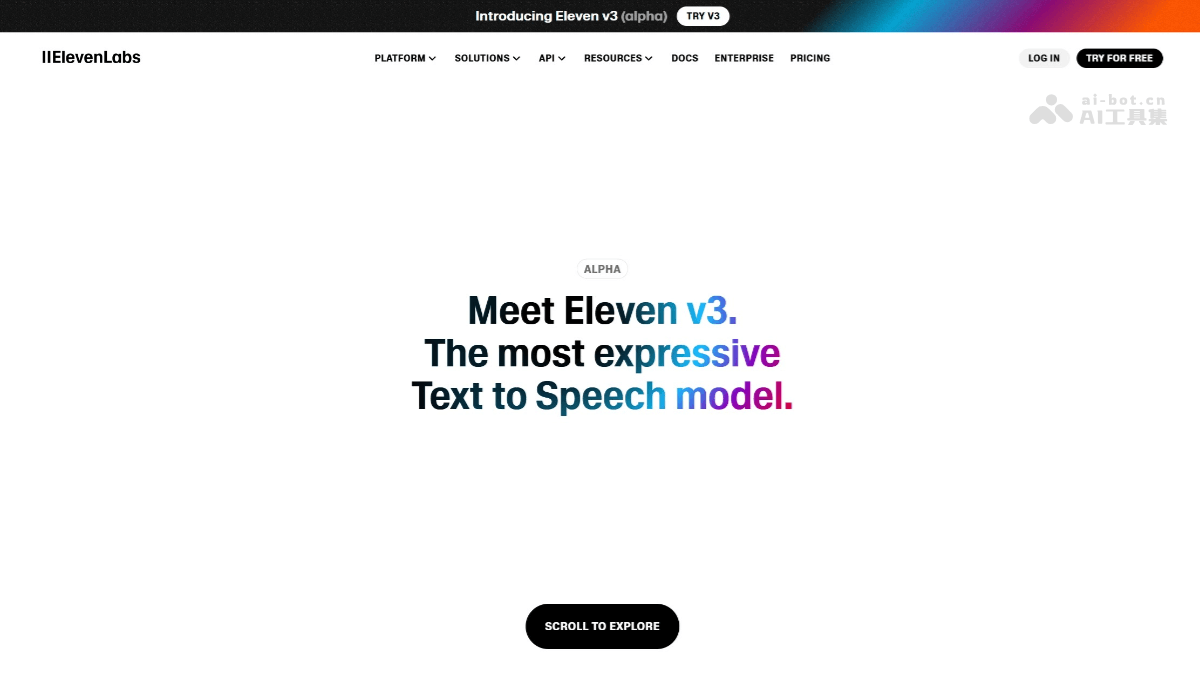 Eleven v3-ElevenLabs推出的AI文本转语音模型