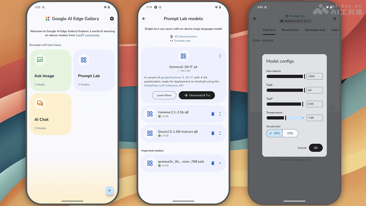 Google AI Edge Gallery-谷歌推出的AI应用，支持手机端离线运行AI模型