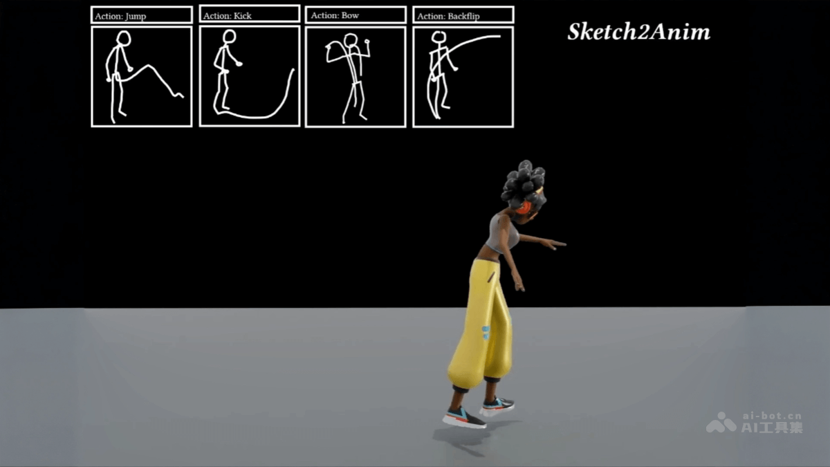 Sketch2Anim-爱丁堡大学等机构推出的2D草图转3D动画框架