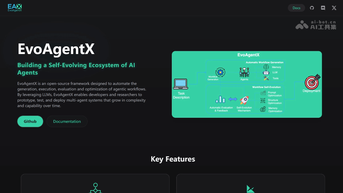 EvoAgentX-开源的AI Agent自动化生成与优化框架