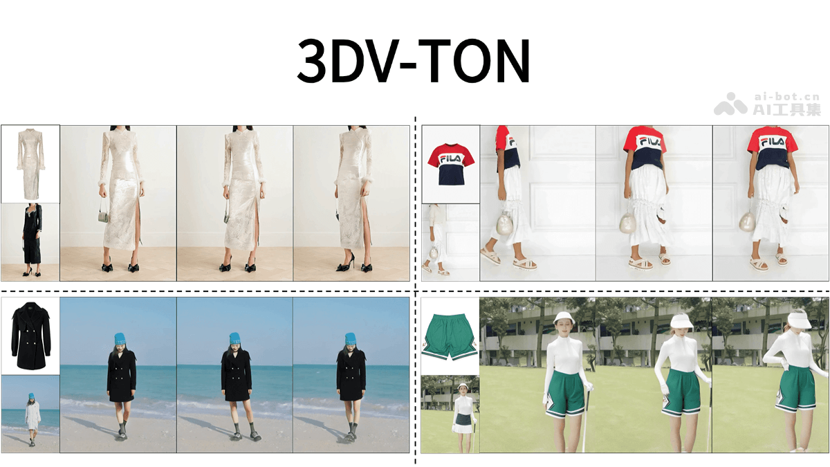 3DV-TON-阿里达摩院联合浙大等推出的视频虚拟试穿框架