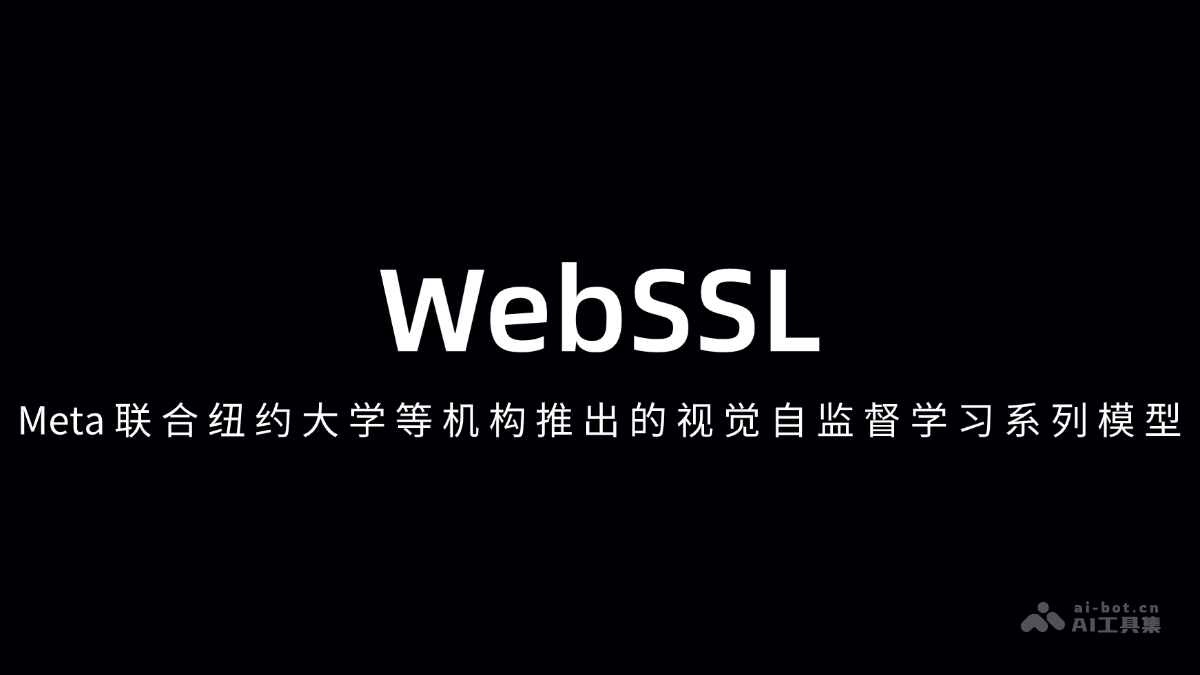 WebSSL-Meta联合纽约大学等机构推出的视觉自监督学习系列模型