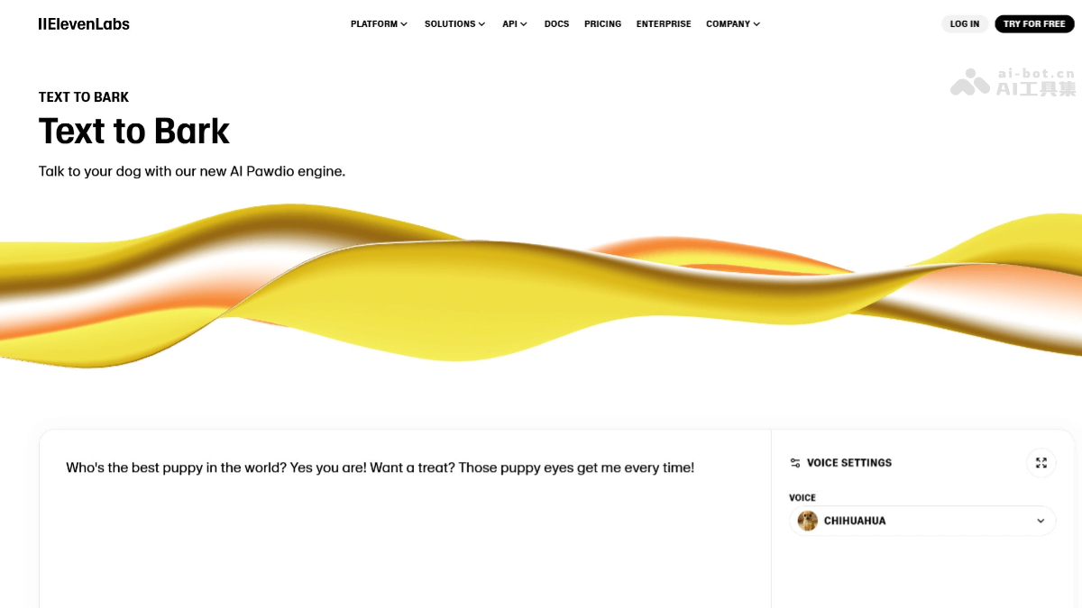 Text to Bark-ElevenLabs 推出的 AI“狗语”文本转语音模型