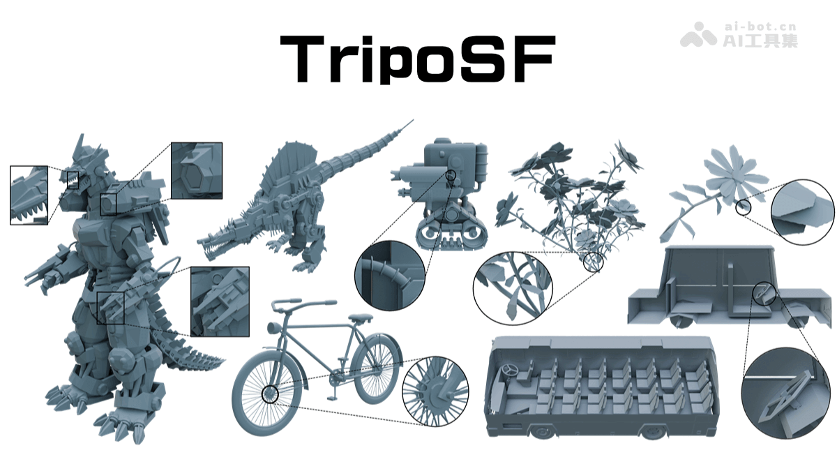 TripoSF-VAST AI 开源的新一代 3D 基础模型