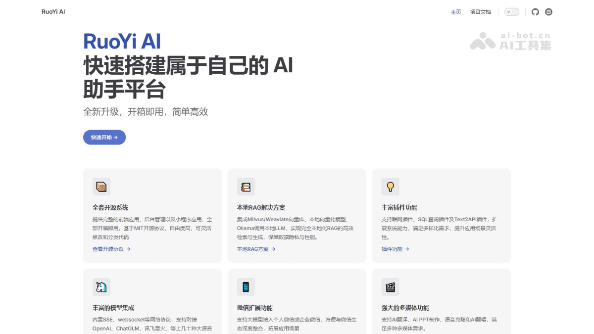 RuoYi AI-全栈式 AI 开发平台，快速搭建个性化 AI 应用