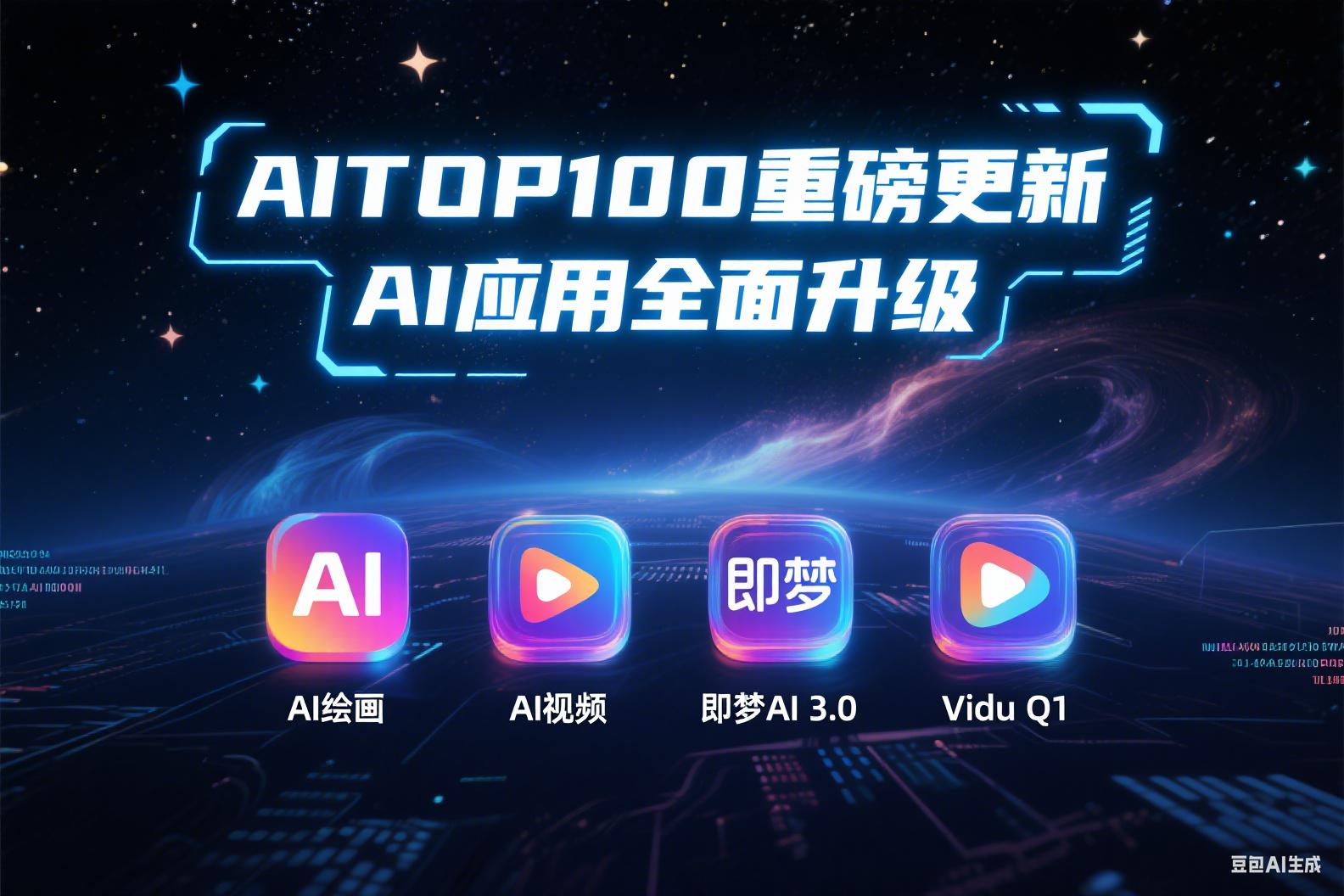 AITOP100 AI应用重磅更新！即梦AI 3.0、Vidu Q1、海螺AI全新升级