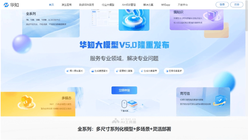 华知大模型5.0-知网联合华为云推出的多模态AI大模型