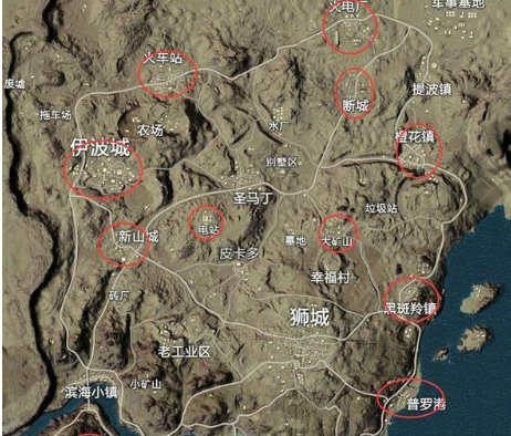 和平精英地图物资分布图怎么看 哪种地图是你喜欢的