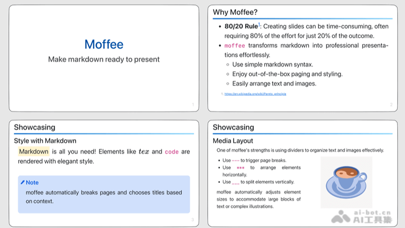 Moffee-开源的Markdown转PPT工具