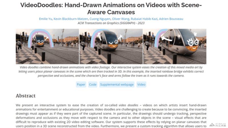 VideoDoodles-Adobe推出的AI视频编辑框架
