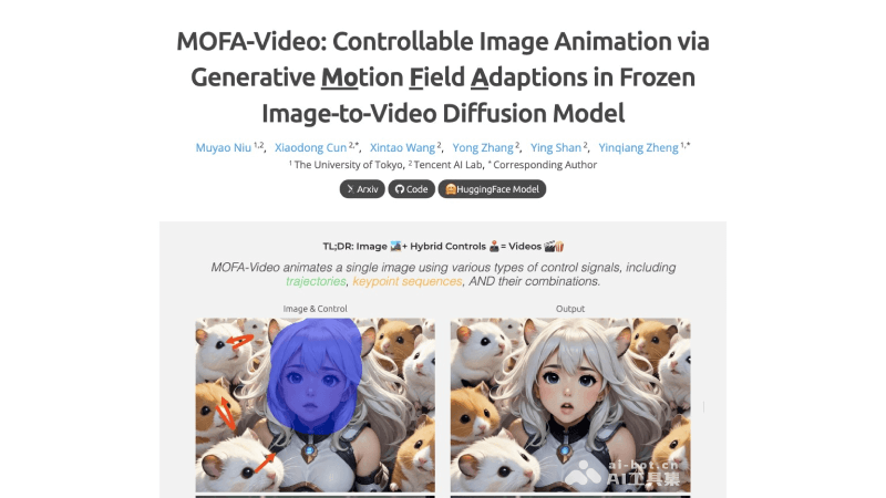 MOFA-Video-腾讯开源的可控性AI图生视频模型