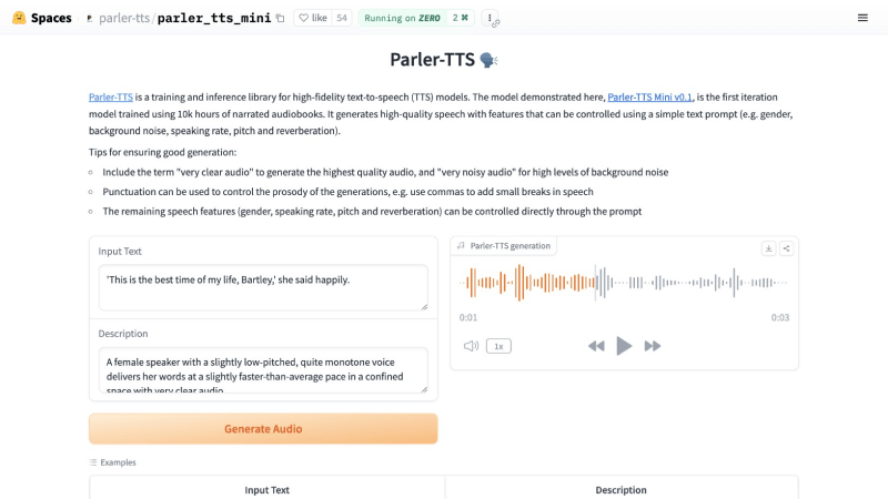 Parler-TTS Demo