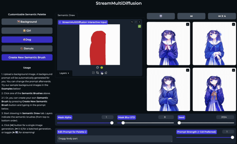 StreamMultiDiffusion-实时生成和编辑图像的交互式框架
