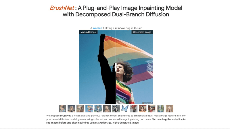 BrushNet-腾讯推出的高质量图像照片修复模型