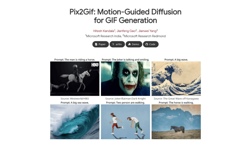 Pix2Gif-微软推出的静态图像转动态GIF的扩散模型