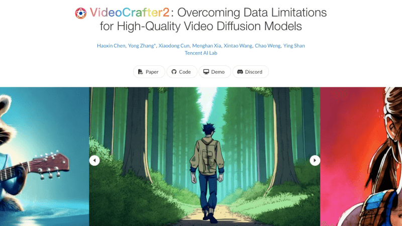 VideoCrafter2-腾讯推出的高质量视频生成模型
