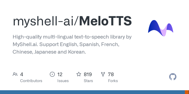 MeloTTS-MyShell AI推出的多语言文本到语音转换工具