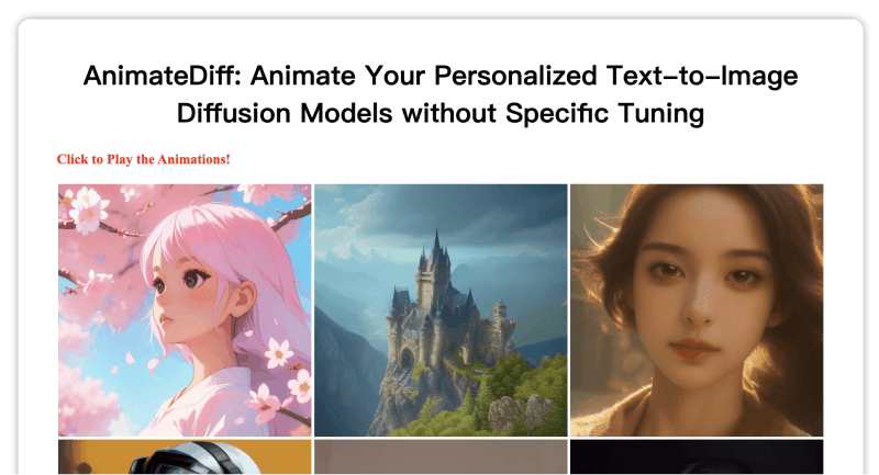 AnimateDiff-扩展文生图模型生成动画的框架