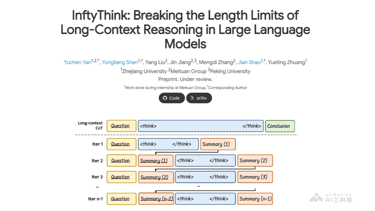 InftyThink-浙大联合北大推出的无限深度推理范式