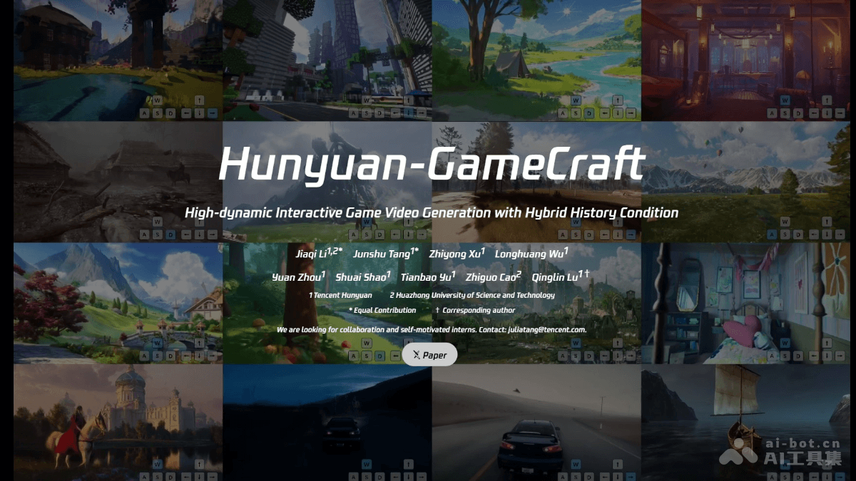 Hunyuan-GameCraft-腾讯混元推出的交互式游戏视频生成框架