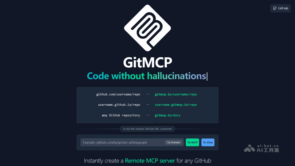 GitMCP-开源MCP服务器，可将GitHub仓库转为实时文档中心