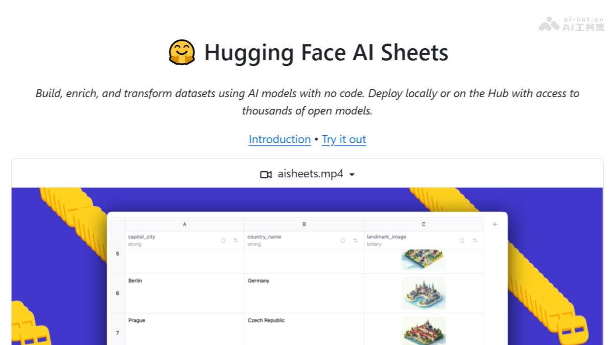 AI Sheets-Hugging Face开源的无代码数据处理工具