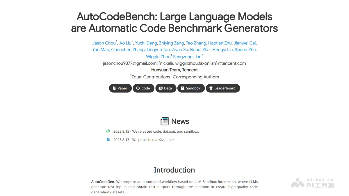 AutoCodeBench-腾讯混元开源测评大模型代码能力的数据集