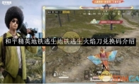 《和平精英》地铁逃生火焰刀兑换码介绍