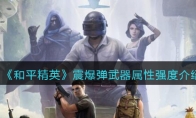 《和平精英》震爆弹武器属性强度介绍