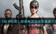 《和平精英》燃烧瓶武器属性强度介绍