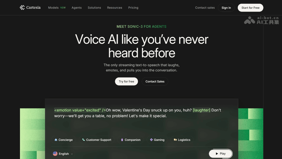 Sonic-3-Cartesia推出的实时语音对话模型