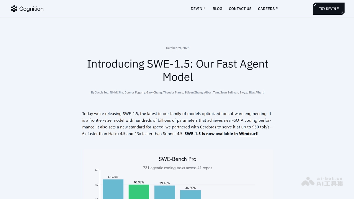 SWE-1.5-Cognition 推出的高性能AI编程模型