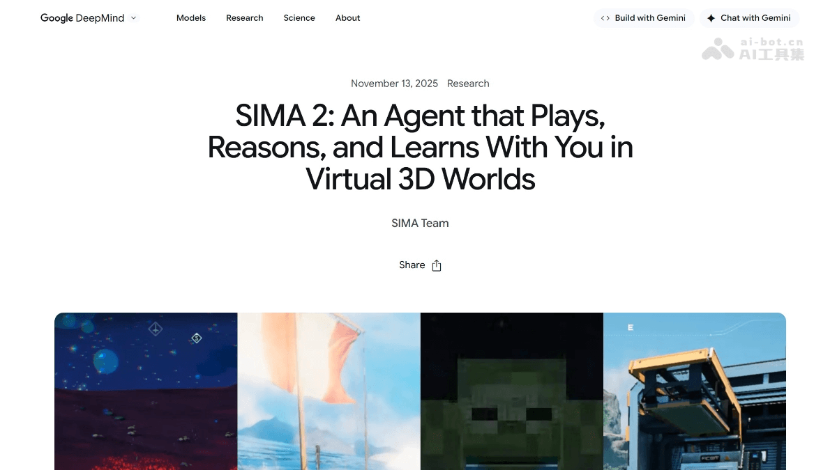 SIMA 2-谷歌DeepMind推出的最新一代AI智能体