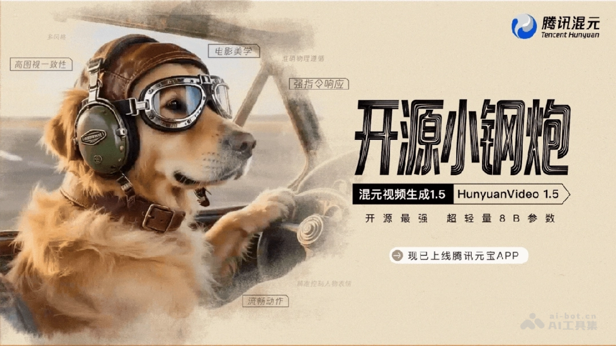 HunyuanVideo 1.5-腾讯混元开源的轻量级视频生成模型