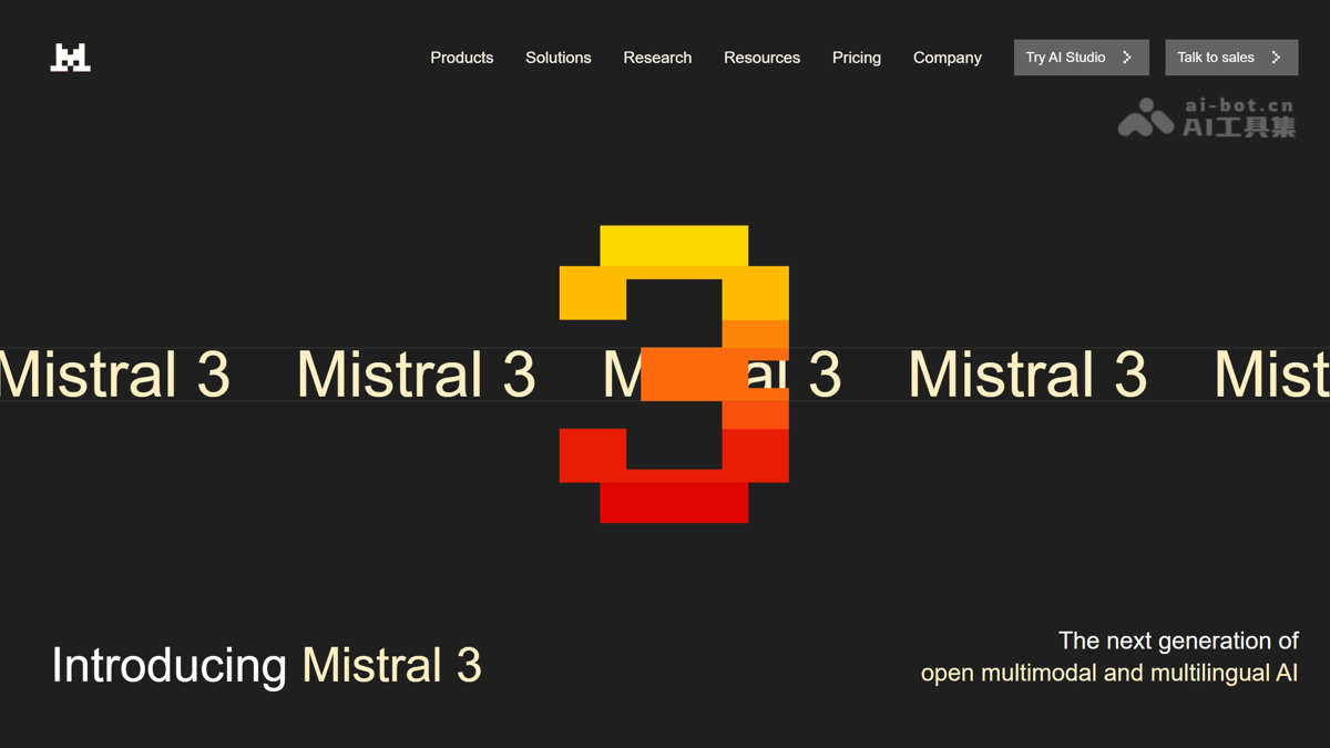 Mistral 3-Mistral AI推出的最新多模态大模型系列