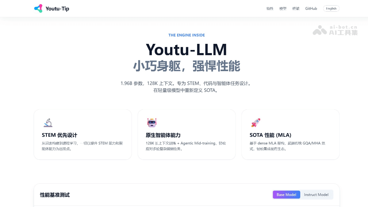 Youtu-LLM-腾讯Youtu团队开源的轻量级语言模型